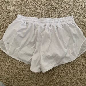 Lululemon hotty hot shorts size 10, 2.5in, white. Lightly worn